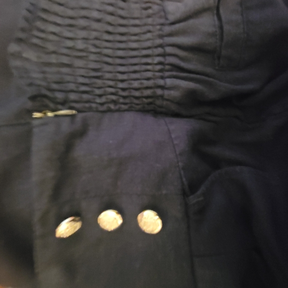 Philosophy Navy Wide Leg Button Front Detail Side Zip Pants. Size XL - Picture 2 of 4